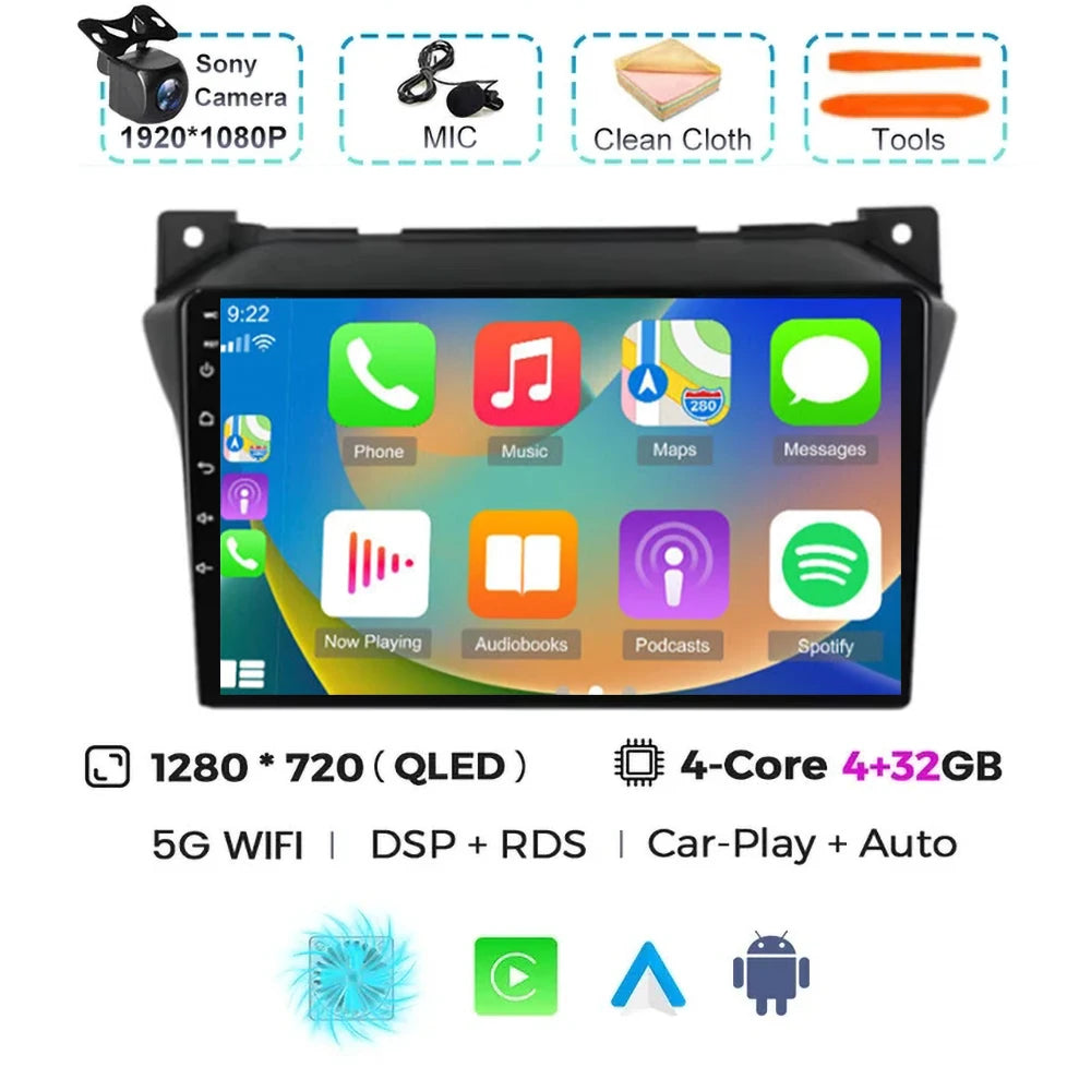 Android 15 Carplay Auto Car Radio For Suzuki Alto 2009 2010 2011 2012 2013 - 2017 Navigation GPS Multimedia Video Player Stere