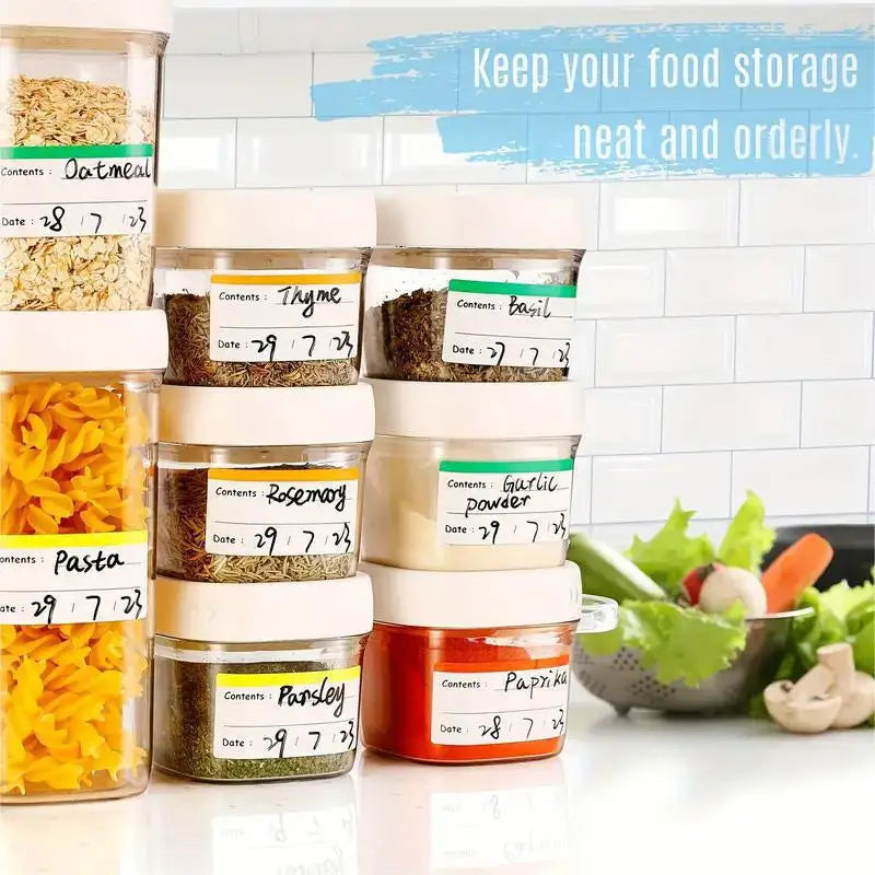 10sheets Colorful Refrigerator Labels Food Storage Labels Stickers for Food Containers