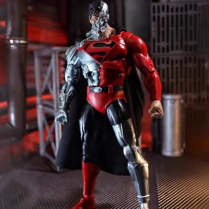 7" DC Superman Anime Figure, CYBORG Superman Action Figure Mechanical Hero