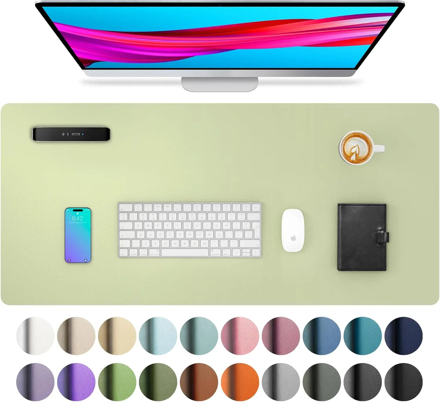 Mouse Pad Large Office Desk Mat ,Waterproof PU Leather Desktop Keyboard Desk Pad Gaming Mousepad Desk Writing Pad for home
