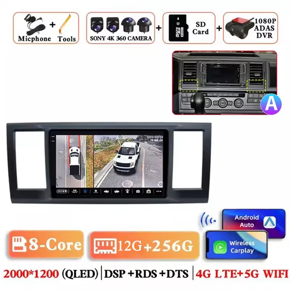 Android 16 Carplay autoradio for VW Volkswagen Caravelle 6 T6 2015-2020 lettore Video multimediale navigazione GPS Audio Stereo