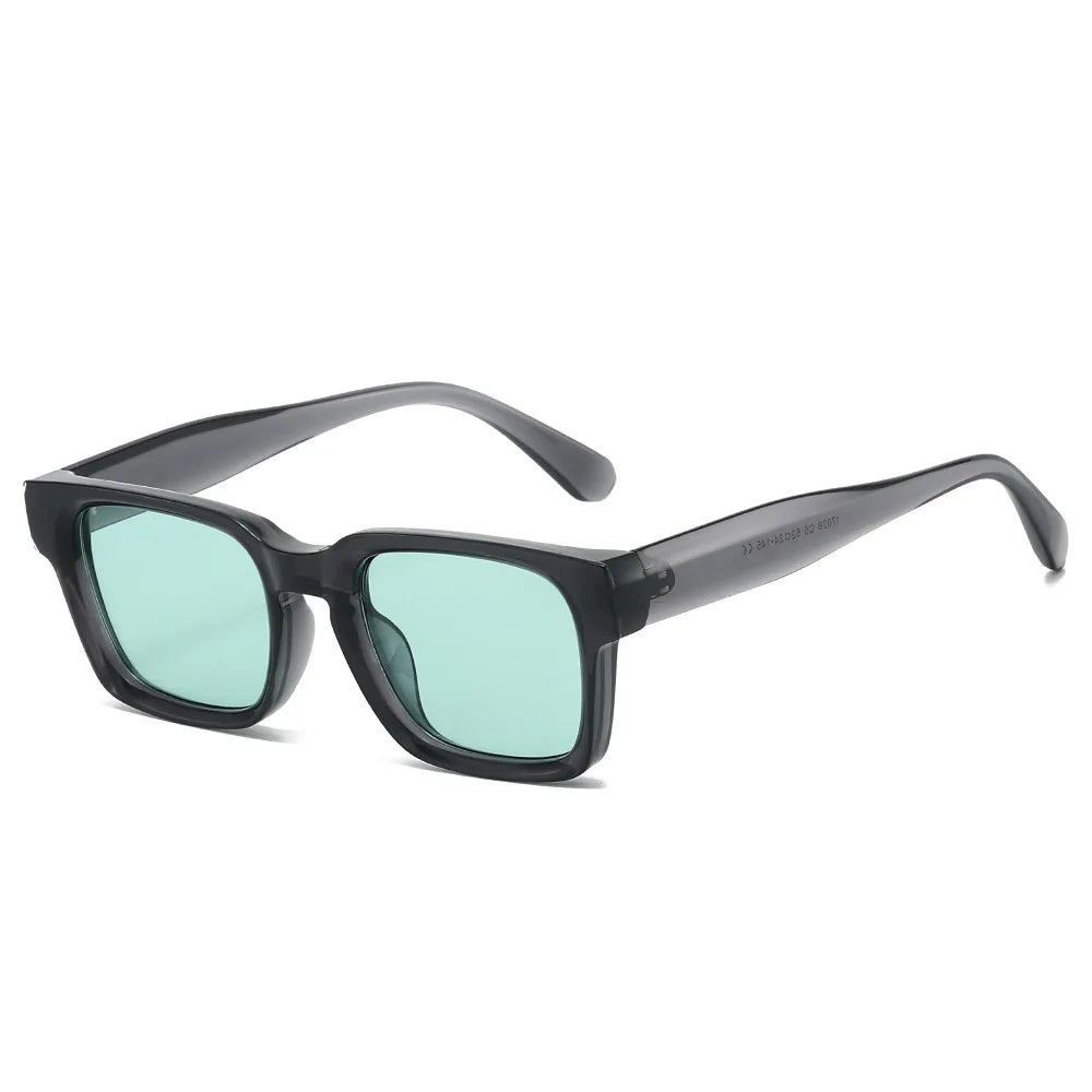 JNPCXI New Fashion Square Women Sunglasses Light Yellow Shades UV400 Vintage Punk Men Trending Sun Glasses