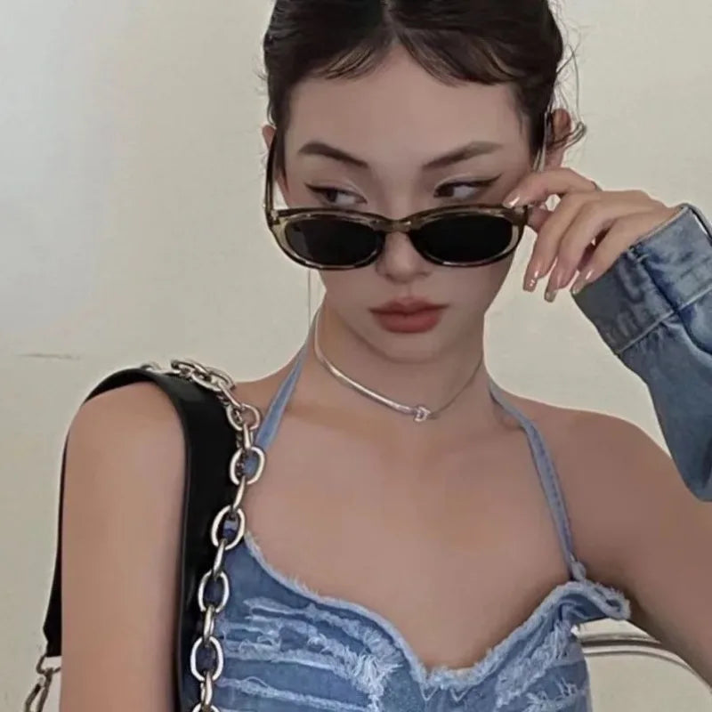 2PCS Y2K Fashion Korean Sweet Cool Spicy Girl Sunglasses For Women Men