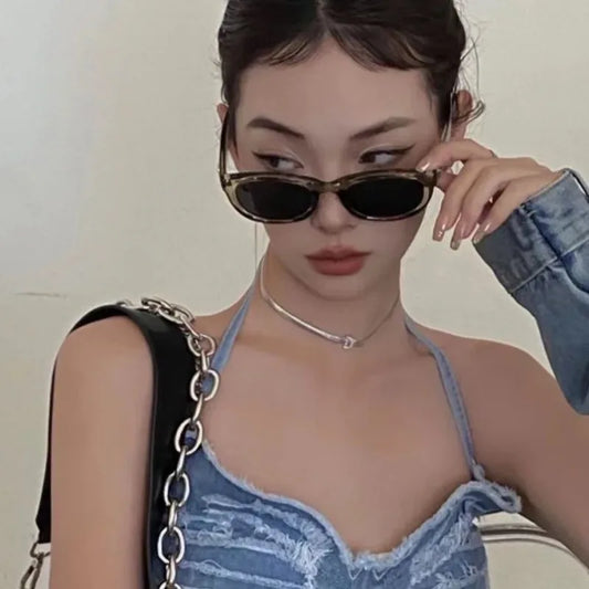 2PCS Y2K Fashion Korean Sweet Cool Spicy Girl Sunglasses For Women Men