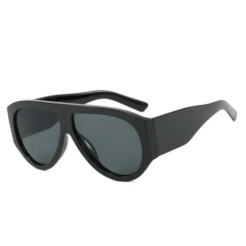 JNPCXI Ins Popular Fashion Pilot Women Leopard Green Sunglasses Retro Wide Legs Men Trending Punk Gradient Sun Glasses