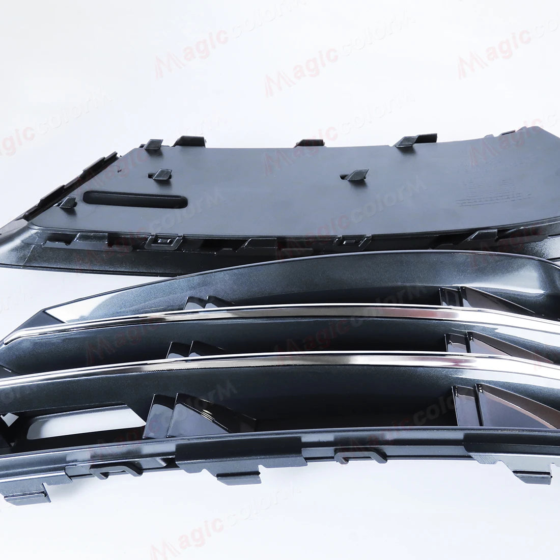 Car Front Bumper Grill Grille For Audi A4 B9 2016 2017 2018 Front Bumper Fog Lamps Covers 8WD807681B 8WD807681RN4 8WD807682B