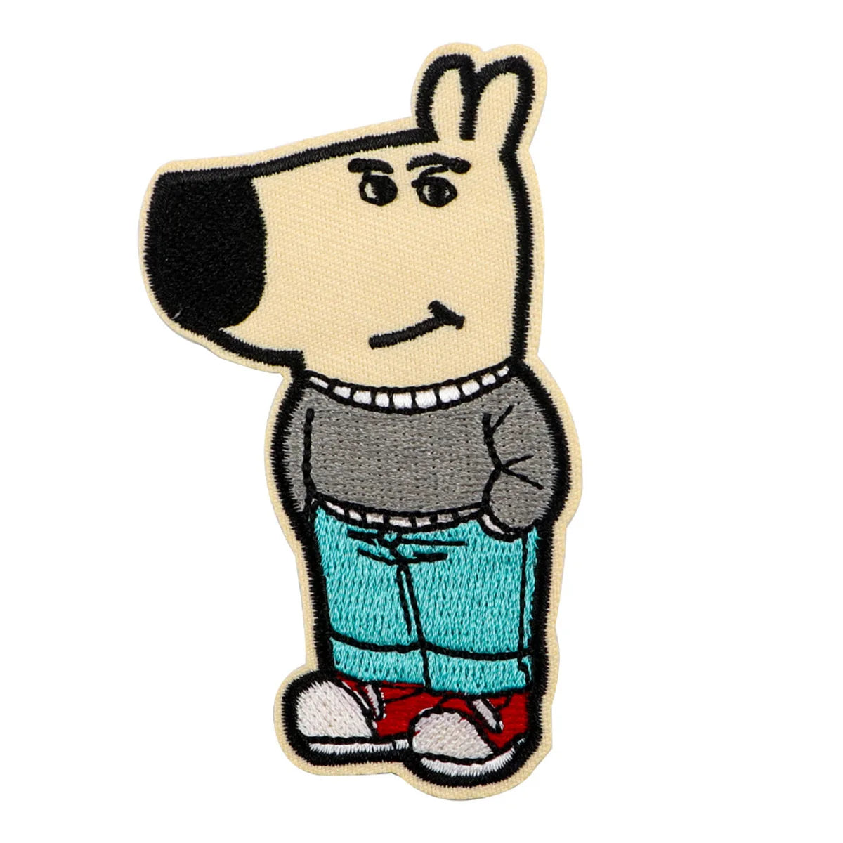 Cool Dog Embroidery Patch Funny Animal Iron On Patches For Clothing Thermoadhesive Patches On Clothes DIY Sew Badges