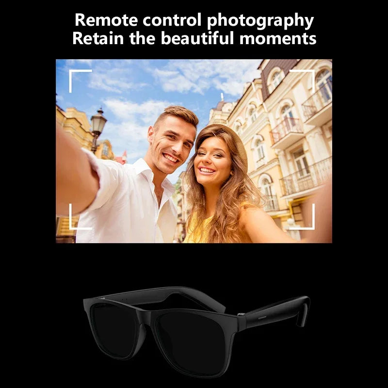 Lenovo Smart Glasses Remote Control Touch Photo Camera Adults Sunglasses Translator Voice Assistant Wireless Bluetooth Glasses