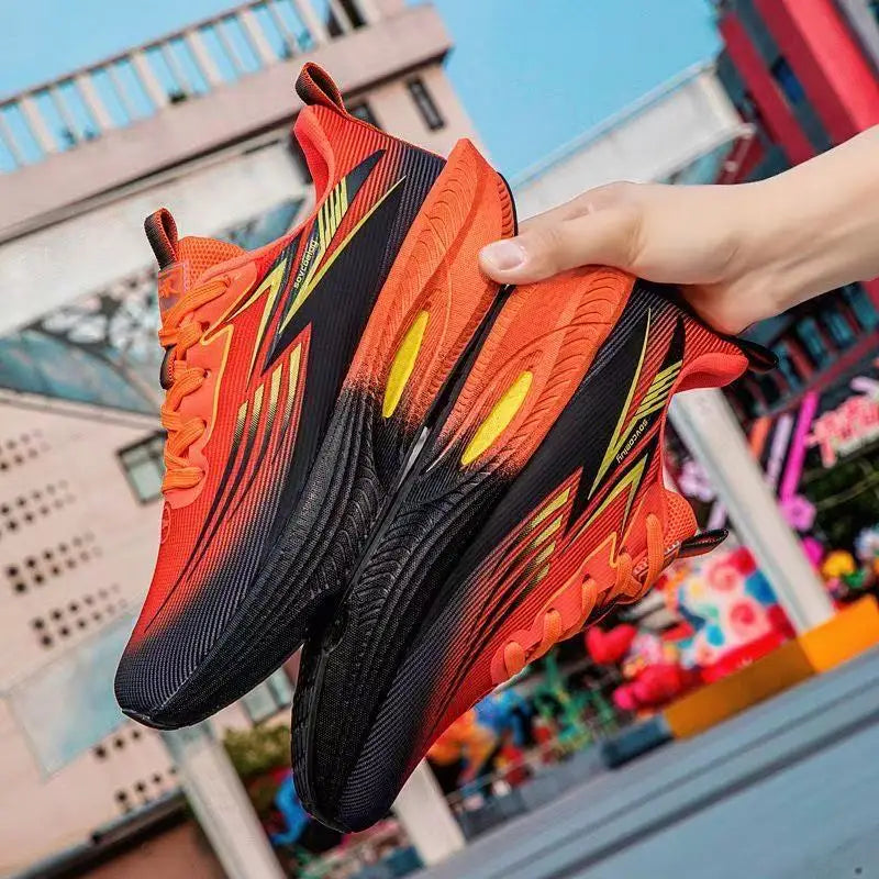 Running Shoes Men Carbon Board Air Cushion Marathon Sports Breathable Lightweight Women's Comfortable Athletic Nonskid Sneakers