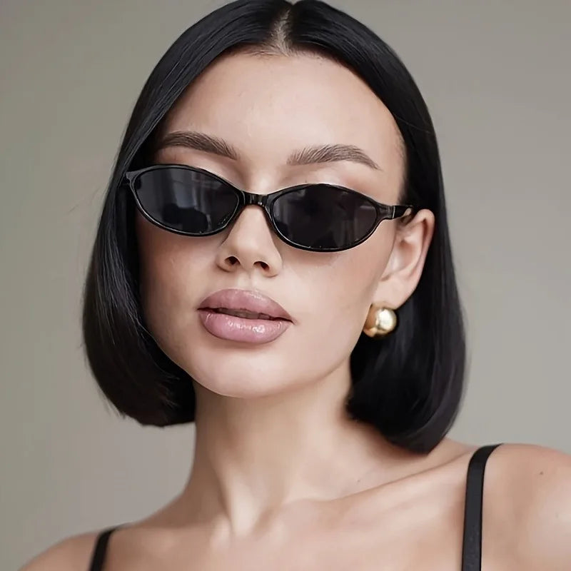 New Fashion Small Frame Women's Black Grey Casual Glasses