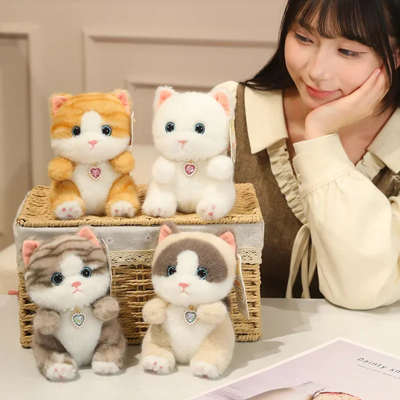 Super Cute Mini Chef Kitten Plush Toys Delicate Handmade Cartoon Pastry Chef Cat Doll Funny Keychain Bags Decro Toys Nice Gift