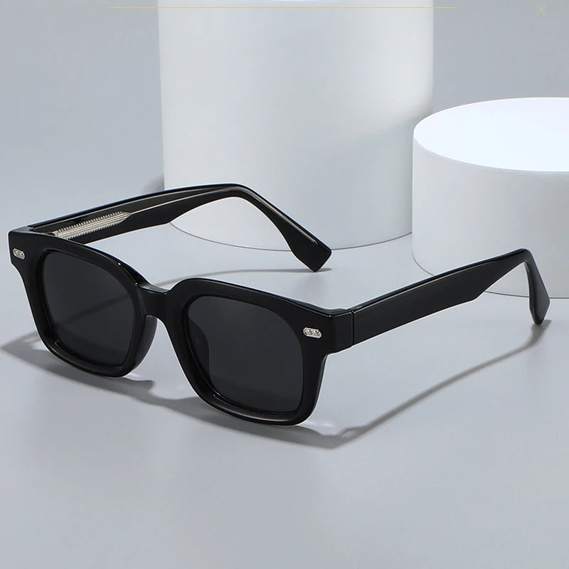 JNPCXI Retro Square Sunglasses for Men WomenVintage Classic Sun Glasses Fashion Stylish Shades with Metal Pins 604475