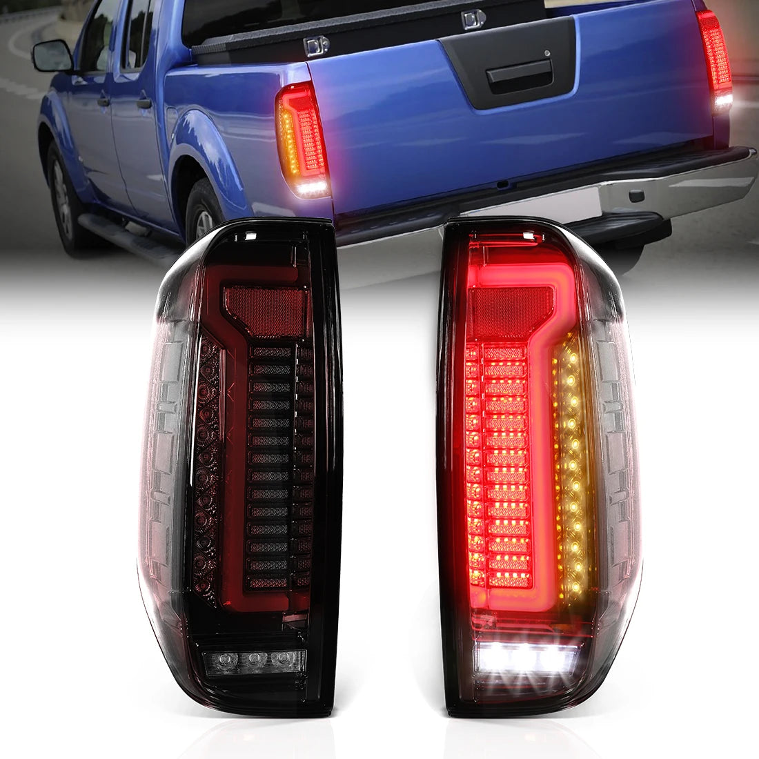 For Nissan Navara NP300 2005 2006 2007 - 2010 2011 2012 2013 2014 Car Tail Lamps LED Brake Turn Signal Reverse Taillights 12V