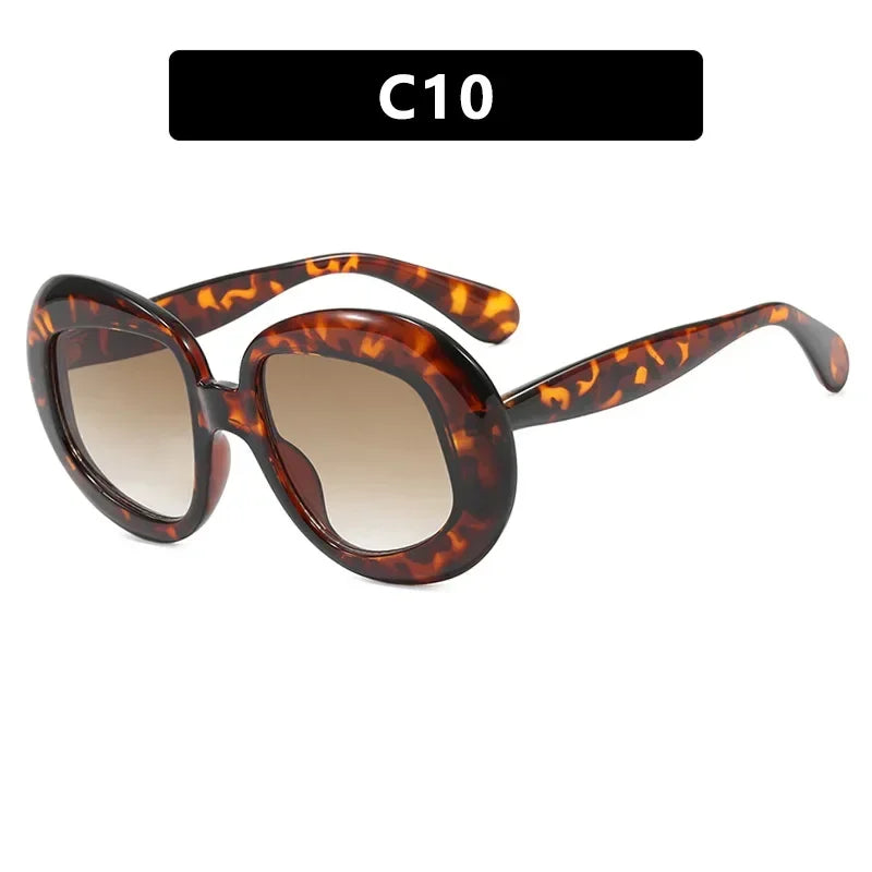 JNPCXI Vintage Round Spectacle Frame Women Luxury Oval Anti Blue Light Glasses Frame Retro Fashion Men Sunglasses