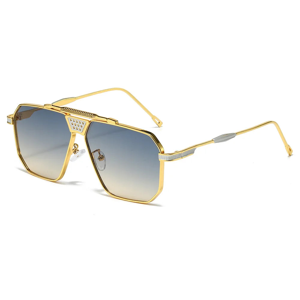 JNPCXI Retro Quality Metal Square Women Luxury Sunglasses Shades UV400 Fashion Gradient Men Sun Glasses