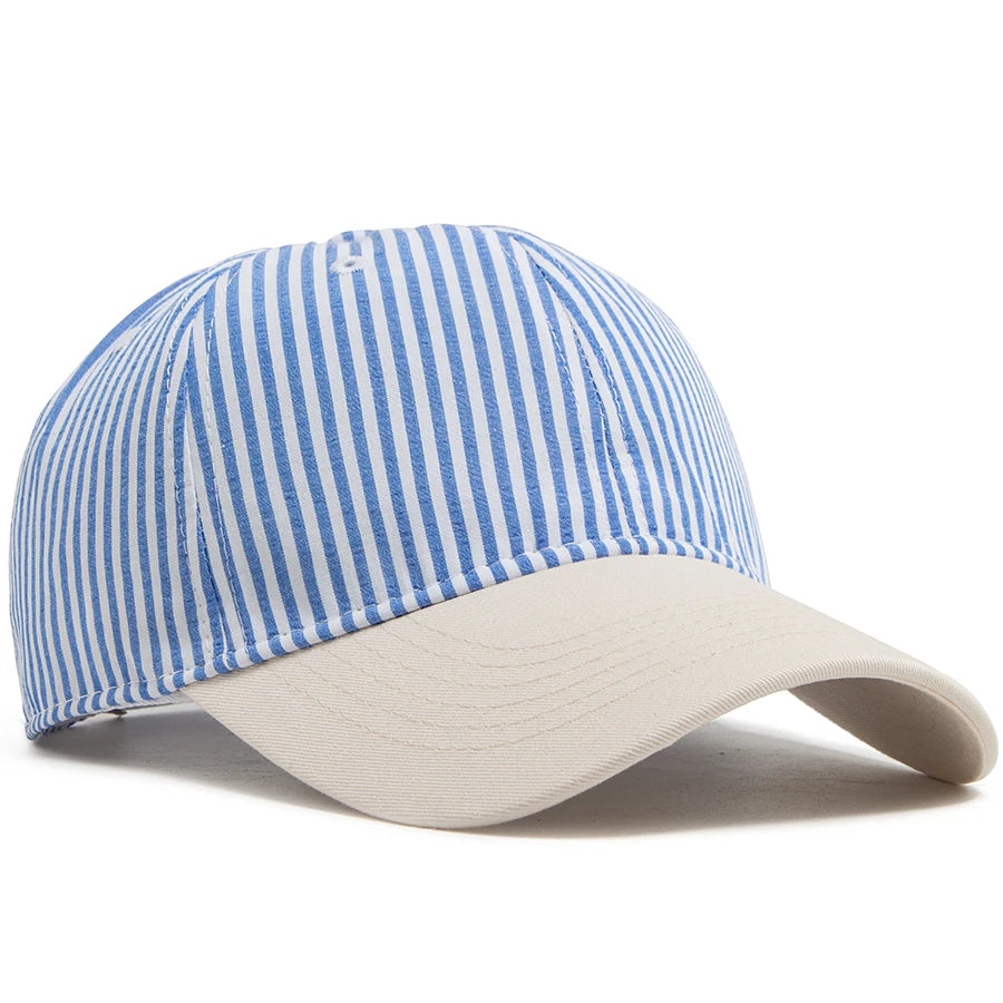 Striped Baseball Cap For Men Women Vintage Beige Brim Casual Soft Dad Hat Snapback Spring Summer Cap Visor Fashion Daily Wear