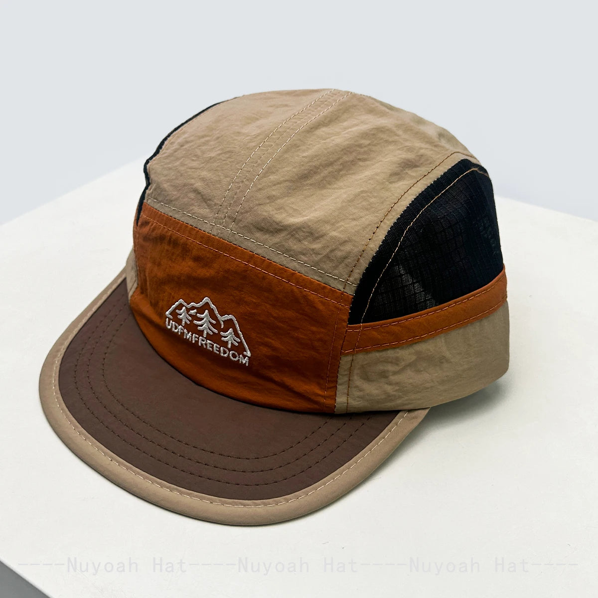 New Unisex Color Block Embroidered Letters Trees Solid Baseball Hats Sunshade Quick-dry Versatile Outdoor Peaked Caps Casual ins