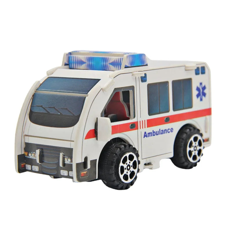 3D Puzzle Engineering Vehicle Paper Handmade DIY Production Brain Puzzle Children's Educational Interactive Games Toys