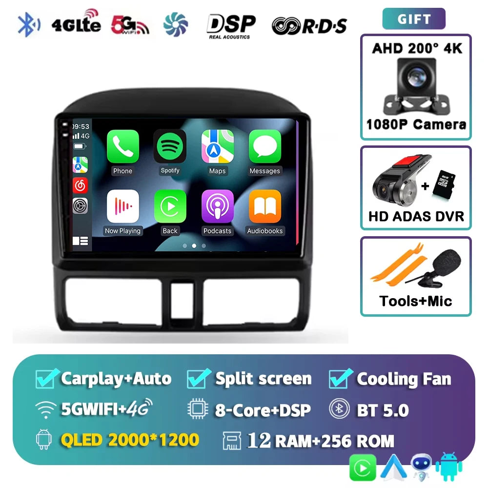 For Honda CR-V CRV 2 2001 - 2006 Android 15 Car Radio Multimidia Video Player WIFI+4G 2din Navigation GPS Head Unit Stereo