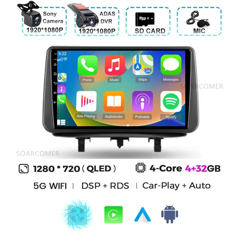 Android 15 For Opel Meriva B 2009-2014 2K QLED Android Car Radio Multimedia Video Player BT AI Voice CarPlay 4G Stereo Head Unit