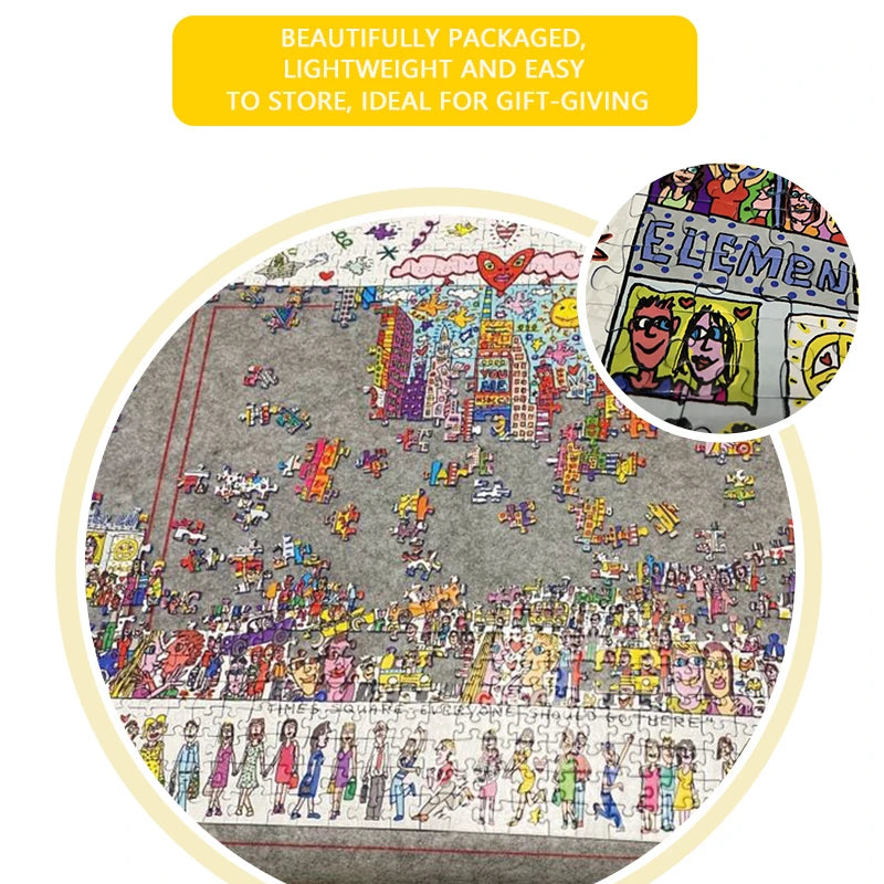 Adult 1000pcs Puzzle Times Square High Difficulty Decompression Girl Educational Toys Birthday Christmas Gift Educational Toys