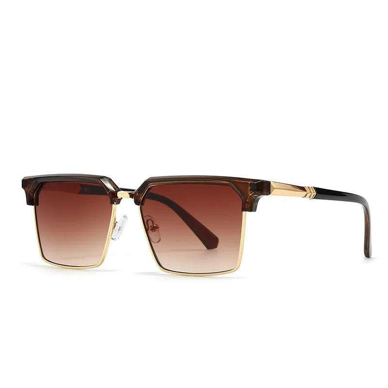 JNPCXI Square Women Fashion Sunglasses Gradient Men Vintage Blue Sun Glasses Shades UV400