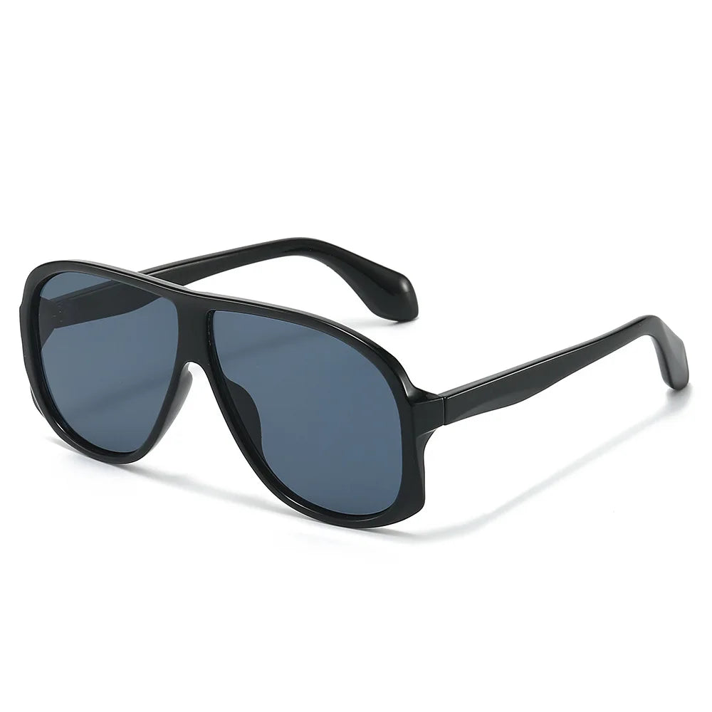 JNPCXI Retro Double Bridges Men Pilot Sunglasses Fashion Tea Rivets Decoration Shades UV400 Women Trending Sun Glasses