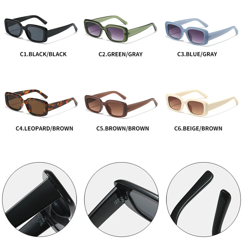 JNPCXI New Square Jelly Green Gray Color Sunglasses Women Fashion Gradient Shades UV400