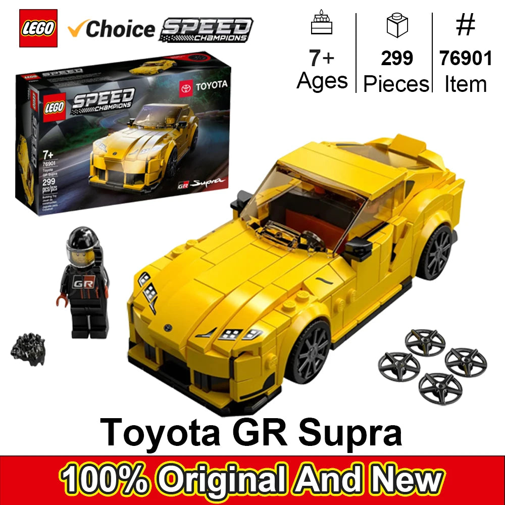 LEGO 76901Speed Champions Toyota GR Supra Collectible Sport Car Toy Building Set