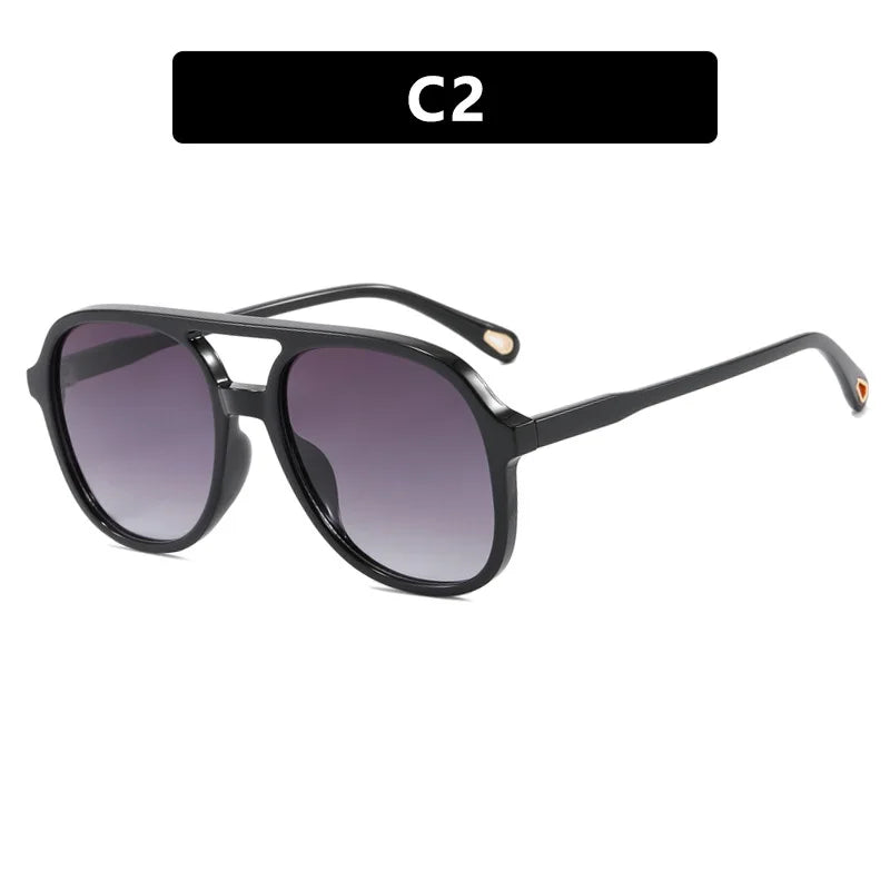 JNPCXI Retro Sunglasses Men Women Square Pilot Sunglasses Vintage Trendy Plastic Frame Sun Glasses