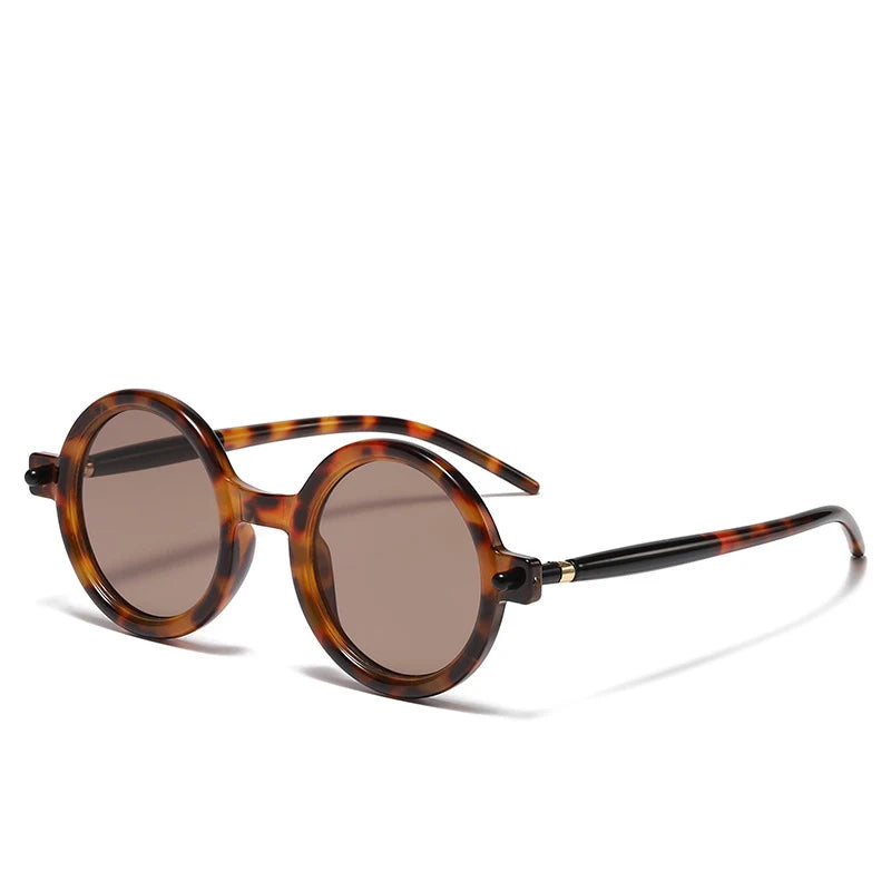 JNPCXI Retro Sunglasses Round Blue Light Glasses Men Vintage Eyeglasses Eyewear Women Trending Rivets Sun Glasses