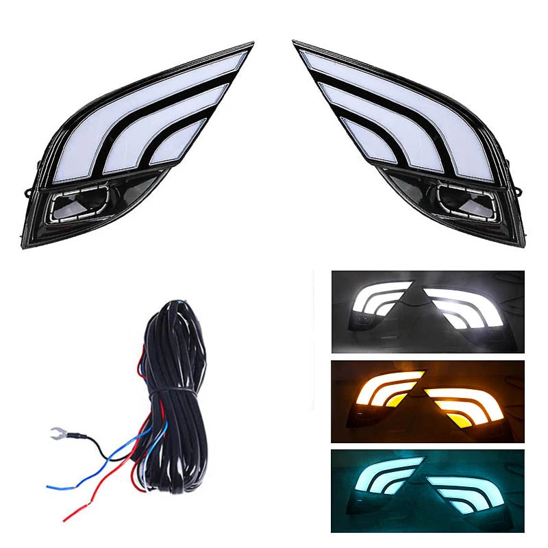 For Toyota Camry XSE SE 2018 2019 2020 LED Fog Lamps DRL Daytime Running Lights Switch Harness Covers Foglights Headlights 12V