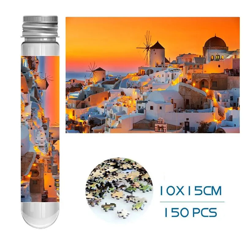 MaxRenard Jigsaw Puzzle Mini Pieces 150pcs Test Tube Educational Toy Family Game Portable Leisure Toy