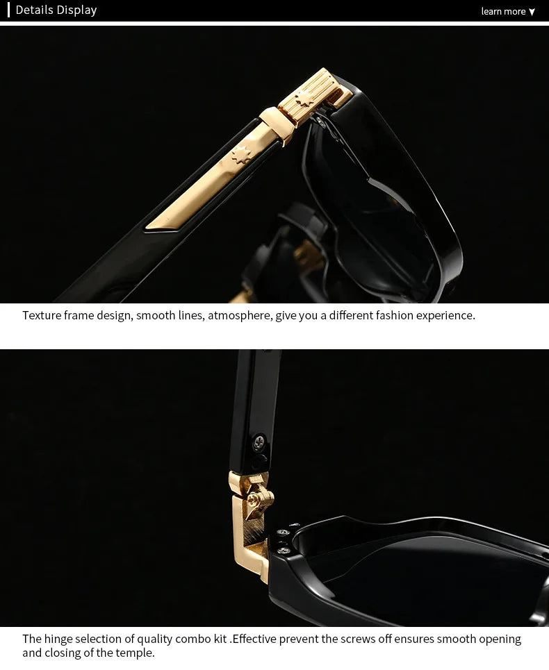 JNPCXI  New Square Women Luxury Sunglasses Retro Rivets Men Gray Pink Gradient Shades UV400 Sun Glasses