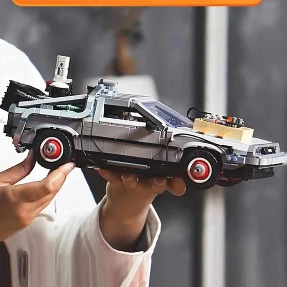 1872PCS Back to the Future Time Machine DeLorean DMC-12 Car Building Blocks Set