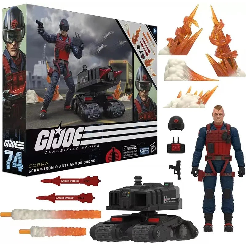 Original Hasbro G.I. Joe Classified Series 74 Scrap-Iron & Anti-Armor Drone Action Toy Figure Model