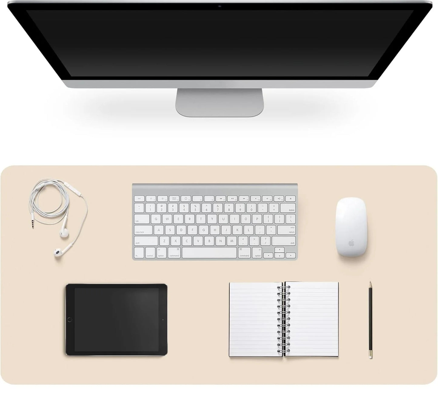 Desk Pad Protector, Non-Slip PU Leather Large Mouse Pad, Easy Clean, Writing Pad for Office/Home/Decor/School Desk Mat