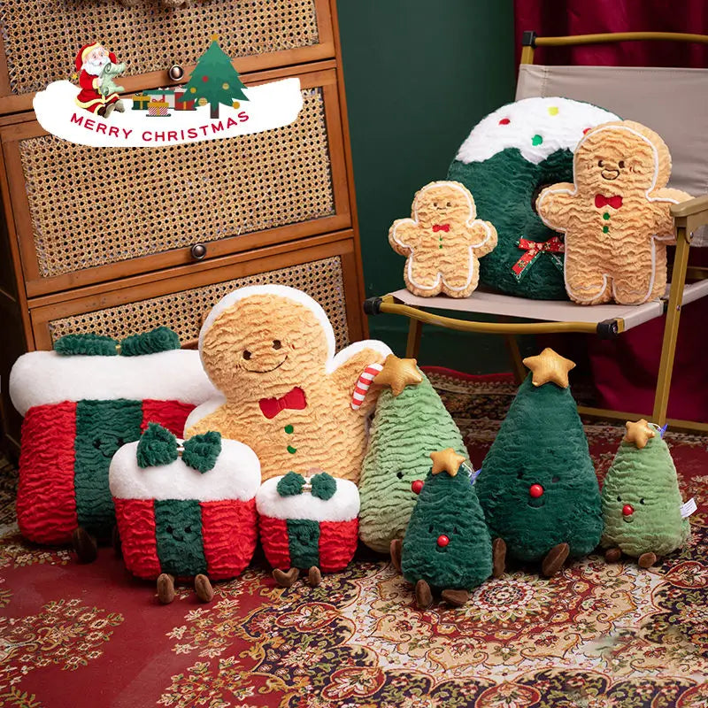 20CM Cute Christmas Series Doll Santa Claus Elk Plush Toy Stuffed Soft Snowman Deer Toys for Kids Girls Xmas Gift Decor Props