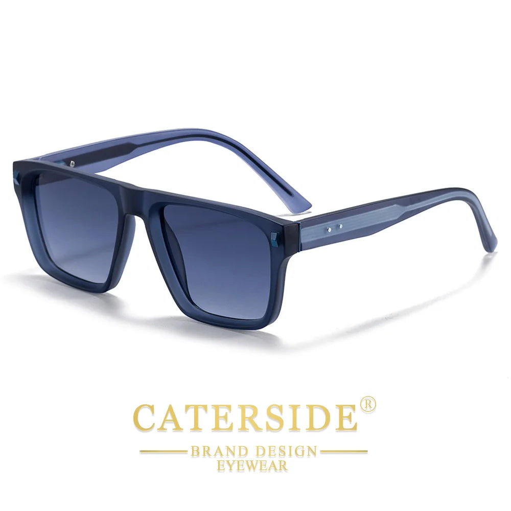 CATERSIDE New Retro Men's Sunglasses Square Frame Fashionable Sun Glasses Women's Outdoor Travel Beach Summer Glasses UV400