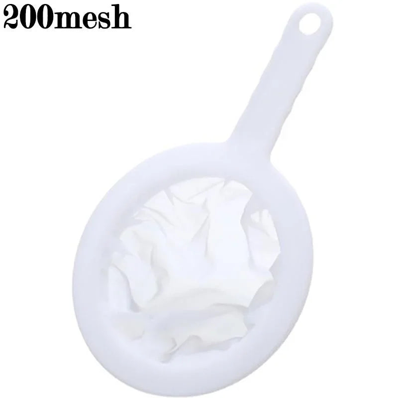 100/200/400 Mesh Kitchen Ultra-fine Mesh Strainer Kitchen Nylon Mesh Filter Spoon for Suitable for Soy Milk Coffee Milk Yogurt