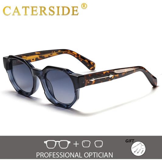 CATERSIDE Retro Men's Optical Sunglasses Private Custom Square Lens Prescription Glasses Women's Outdoor Driving Glasses UV400