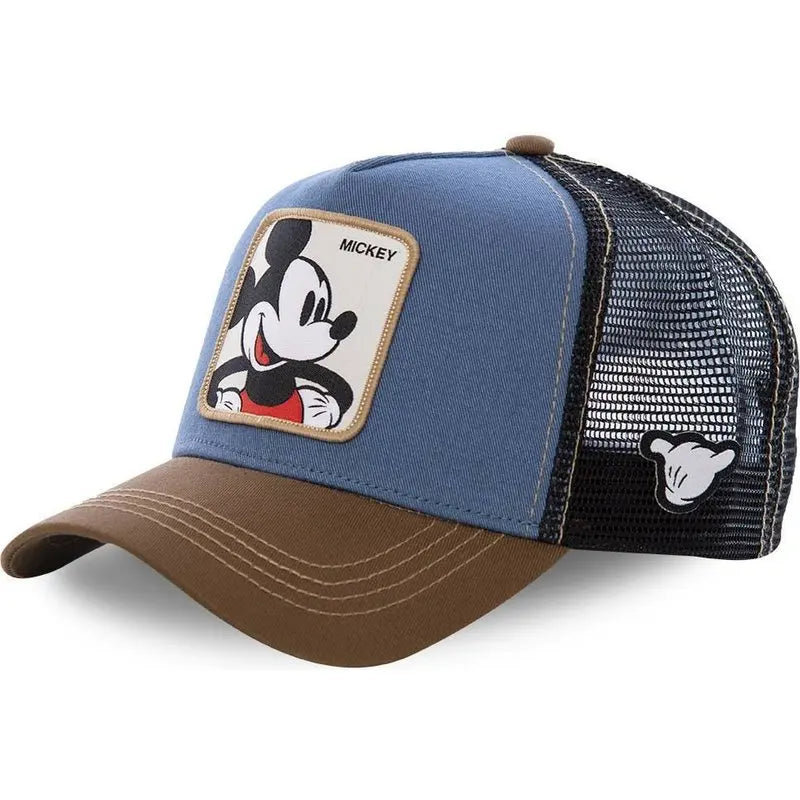 High Quality Disney Styles Anime Cartoon Snapback Cotton Cap, Trucker Mesh Hat