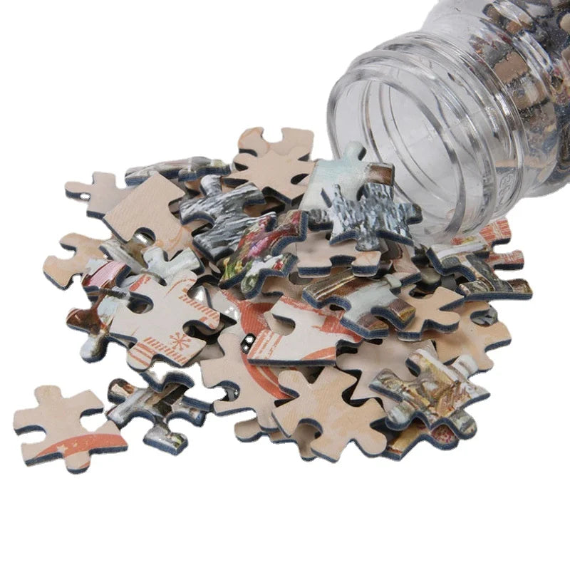 150PCS Mini Jigsaw Puzzle with Test Tube Decompression Toys Wolf Pack Puzzle for Aldult Family Decoration Educational Toys