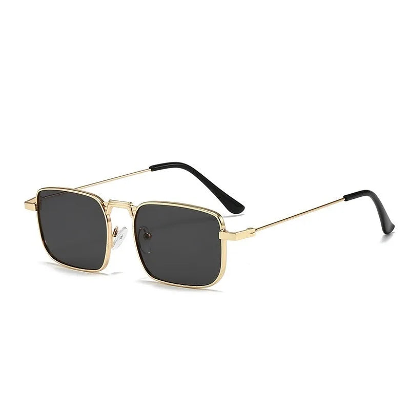 Rectangular Metal Sunglasses for Men Original European and American Retro Fashion Trends Shades for Men Steampunk Glasses