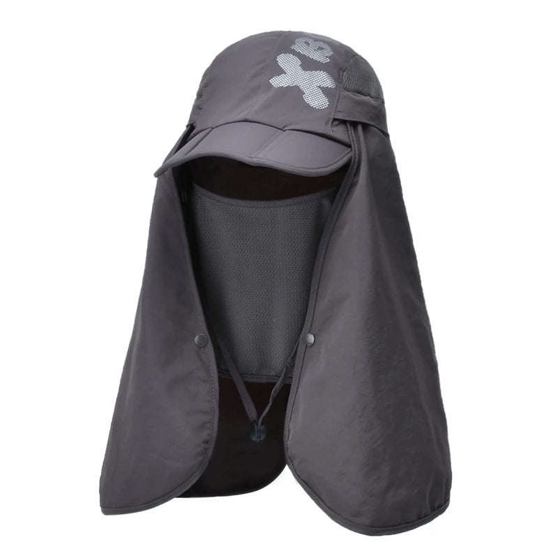 Xinbaoguan 100% polyester9074 men's and women's oversized shawl sun hat outdoor sun protection quick drying folding baseball cap