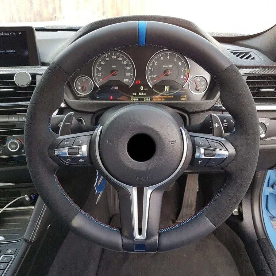 M Volante Lekrad Steering Wheel for BMW Half Alcantara F10 F11 F20 F21 F22 F25 F30 F31 F32 F33 F34 F36 F01 F06 F07 F12 F13 M3 M5