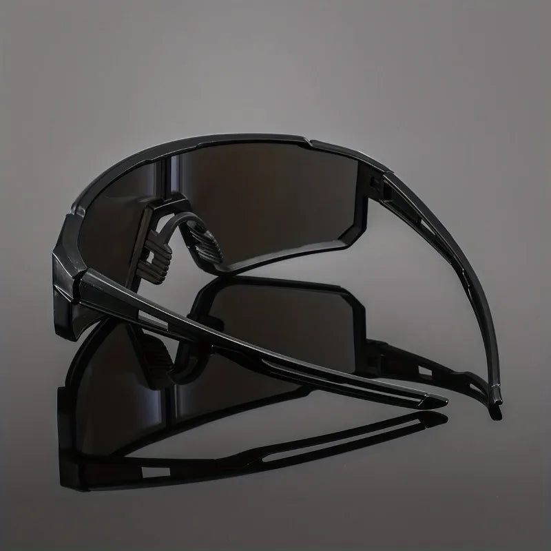 1pc Unisex Plastic Half Frame Integrated Lens Fashionable Windproof Decorative Glasses  Suitable for Both Men and Women