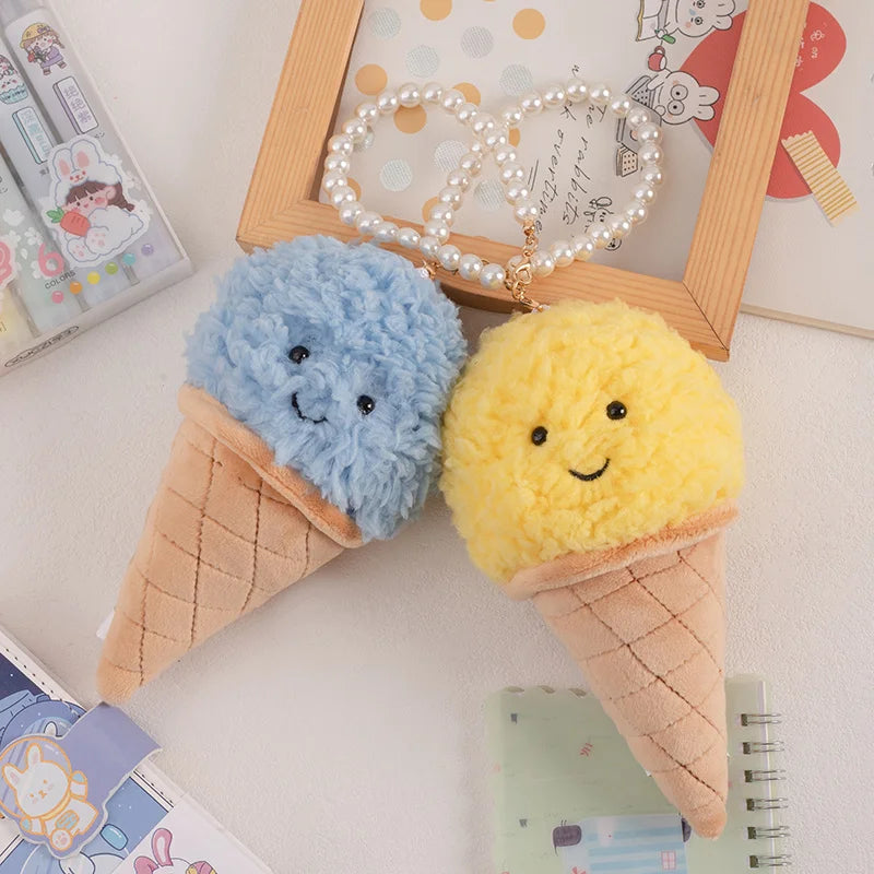 Cute Cartoon Ice cream Plush Toy Stuffed Food Snack Pillow Cushion Cone Kids Toys Kawaii Room Decor Birthday Gift for Kids
