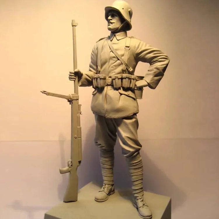 1/16 Casting Resin Model Grey Kit Frontline Soldier Model Requires Assembly Unpainted