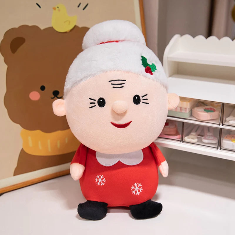 Kawaii High Quality Christmas Plush Toy Doll Pillow Christmas Tree Gingerbread Man Santa Claus Wreath Party Decoration Girl Gift